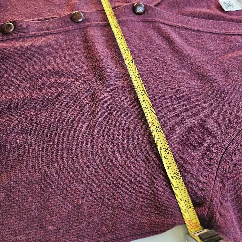 EUC L.L. Bean 100% wool cardigan Sz men's L - Picture 7 of 9